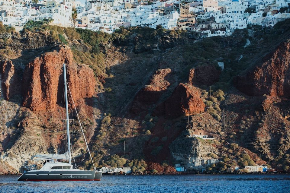 Santorini: Private Catamaran Cruise With BBQ Meal and Drinks - Common questions