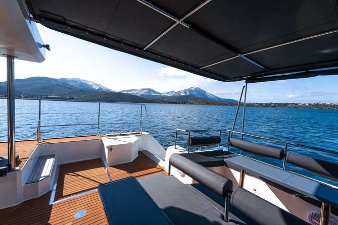 Comfort Max Catamaran Caldera Cruise With BBQ and Drinks - Key Points