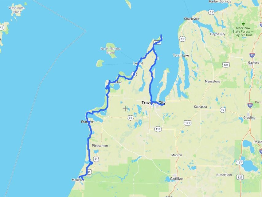 Michigan Lakeshore, M-22: Self-Guided Audio Driving Tour - Key Points