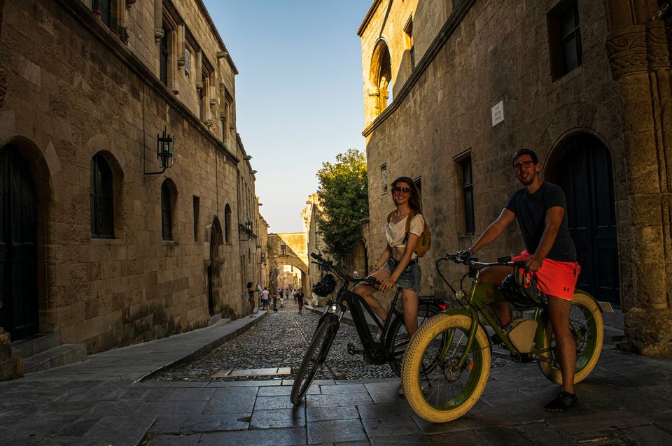Night Rhodes: Old Town Gastro E-Bike Tour With Drink & Meze - Key Points