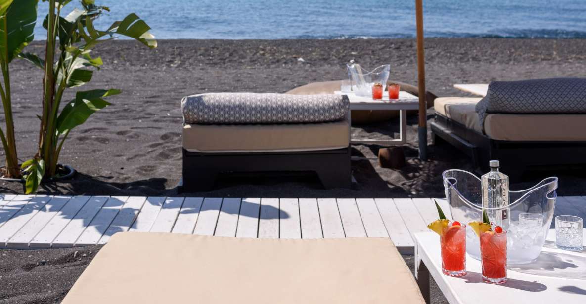 Perivolos Beach: Sun-Bed Experience FortyOne Bar Restaurant - Sun-Bed and Cabana Options