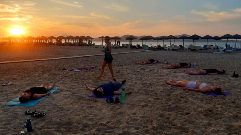 Sunset Pilates on Tigaki Beach