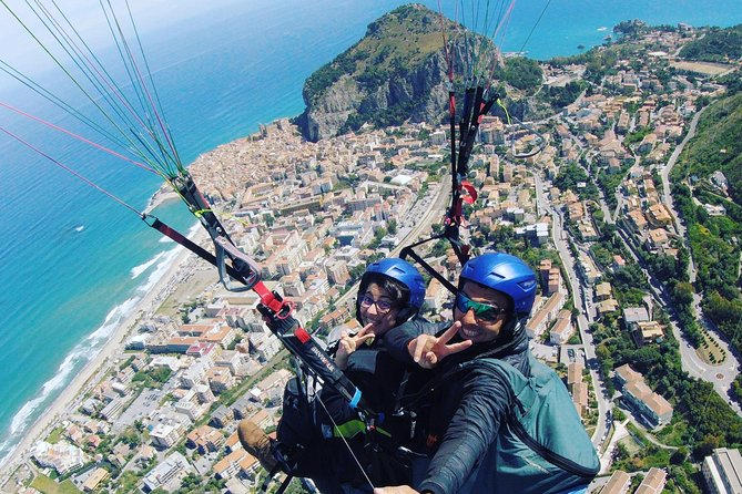 Tandem Paragliding Flight in Cefalù