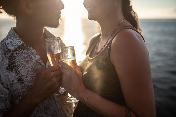 Toa Boat Bora Bora Private Sunset On Majestic Pontoon Boat - Tour Description