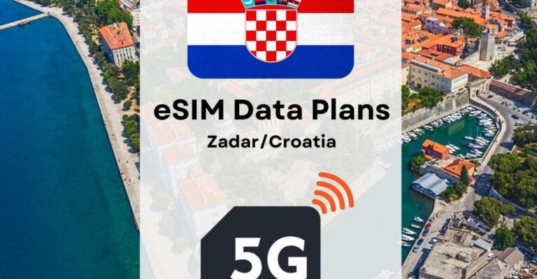 Zadar: Esim Internet Data Plan for Croatia 4g/5g