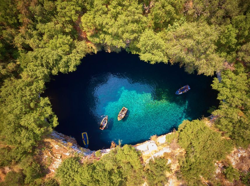 Kefalonia: the Caves & Myrtos Beach - Boating on Melissani Lake