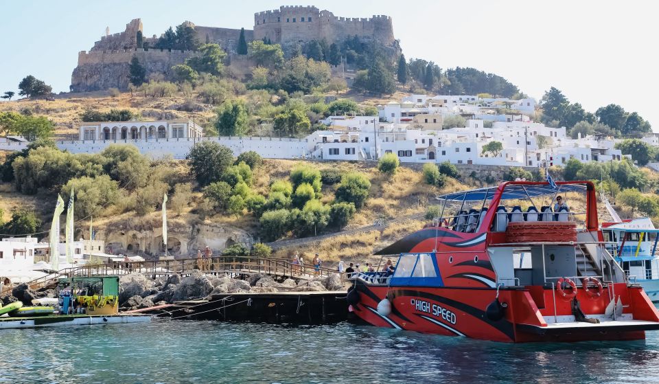 Rhodes Town: High-Speed Boat Trip to Lindos - Highlights