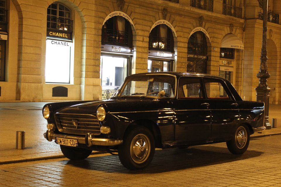 Paris: 1.5-Hour Vintage Car Night Tour - Language Options