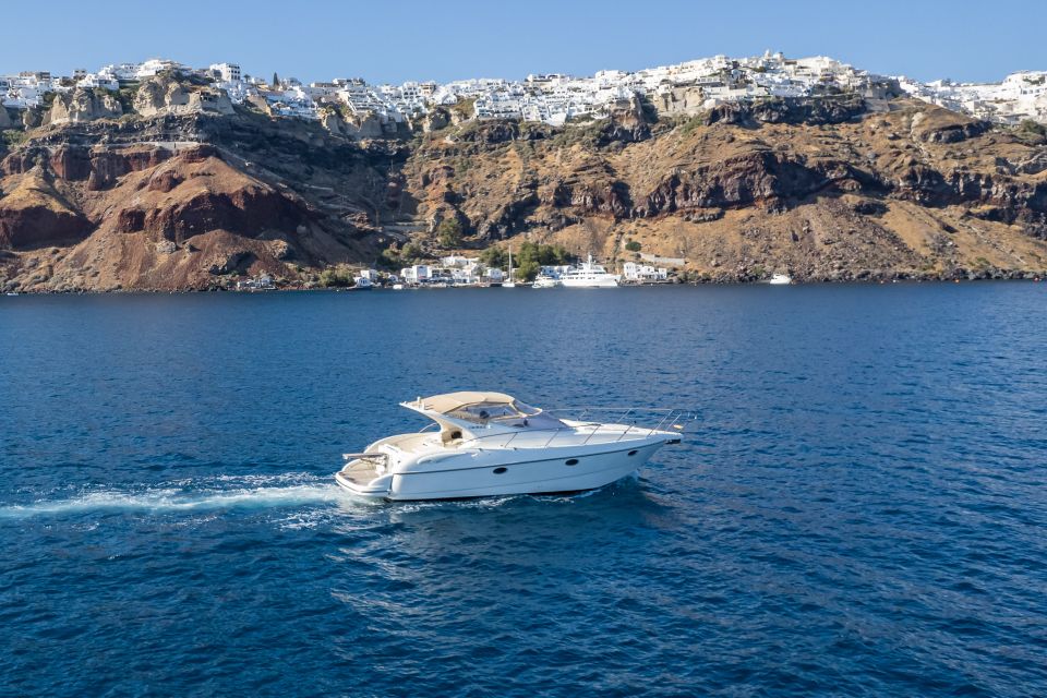 Santorini: Private Yacht Cruise With Open Bar and Meal - Detailed Itinerary for the Cruise