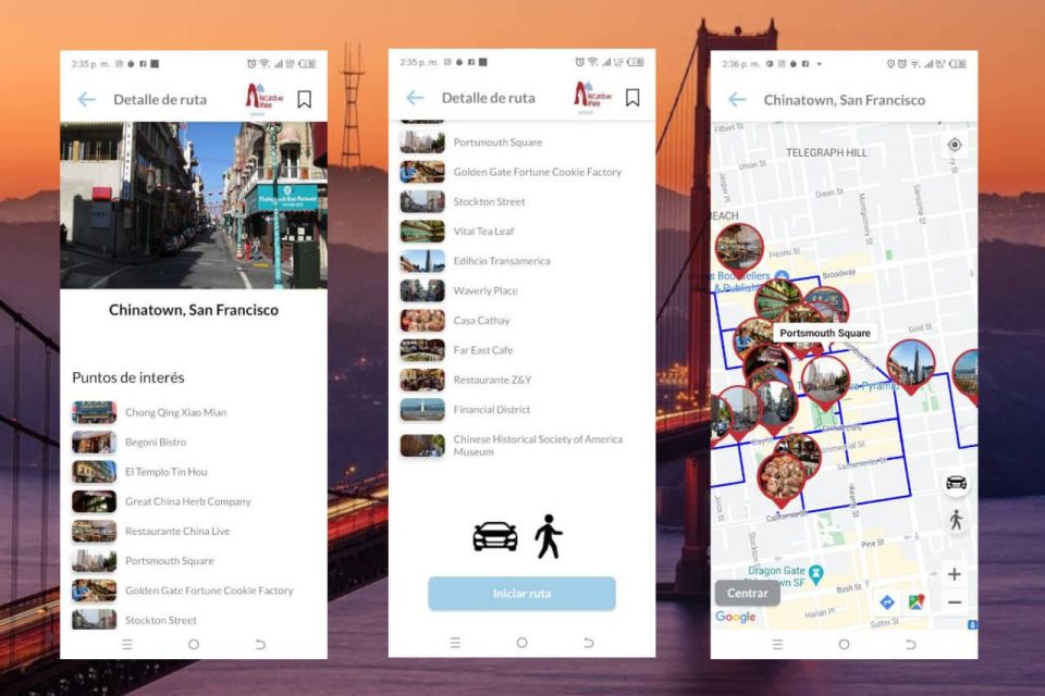 San Francisco Self-Guided Tour App - Multilingual Audioguide - Web Panel Access