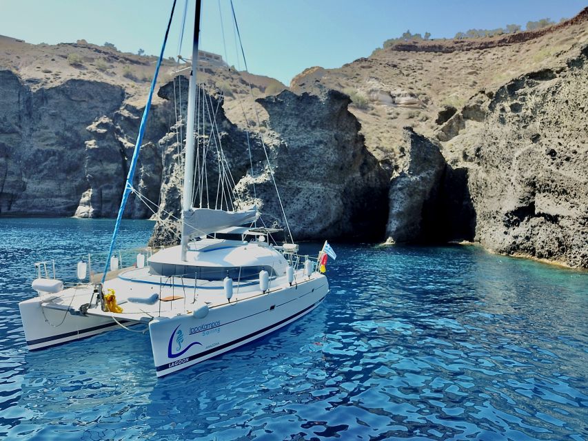 Santorini: Private Catamaran Excursion With Food and Drinks - Tour Highlights and Activities