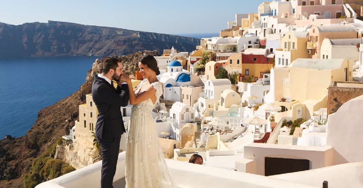 Unique Wedding Photos in Oia Village - Host and Language Options