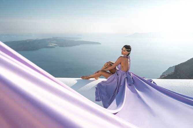 Flying Dress Photoshoot in Santorini by Flying Dress - Location and Meeting Point