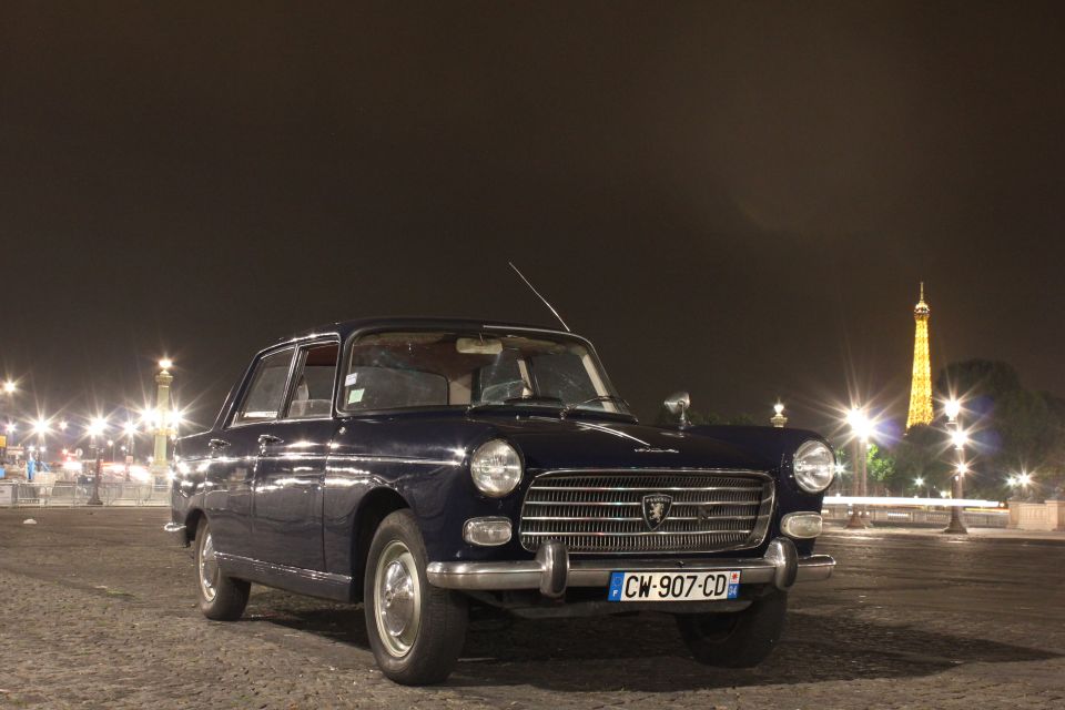 Paris: 1.5-Hour Vintage Car Night Tour - Booking Information