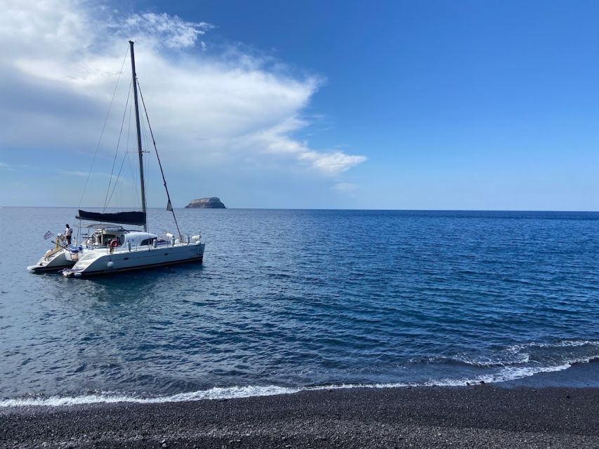 Santorini: Private Catamaran Excursion With Food and Drinks - Common questions