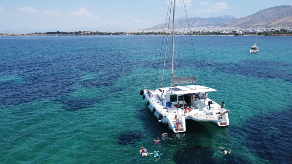 Athens Riviera Private Catamaran Cruise With Meal and Drinks - Key Points