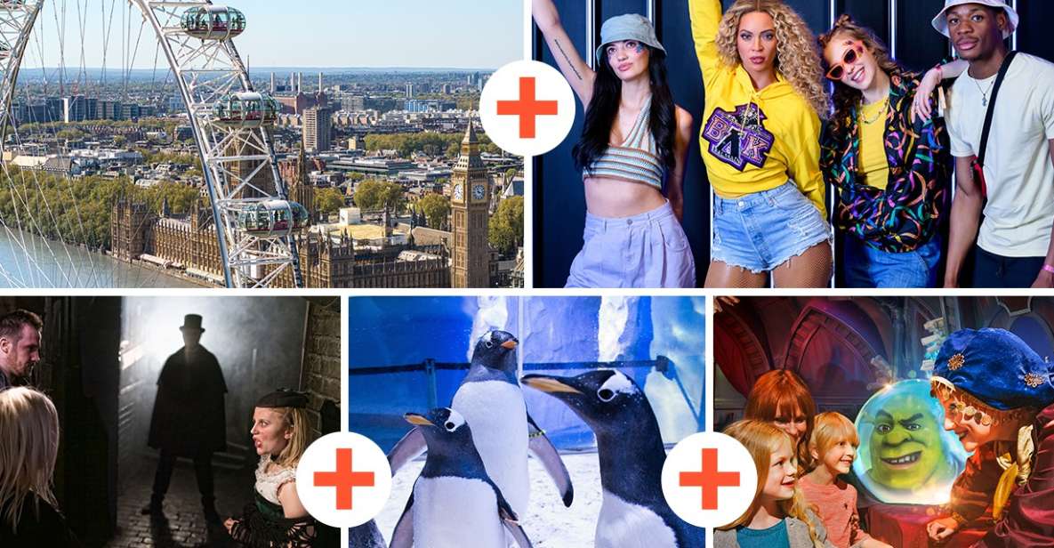 London: 5 Top Attractions Pass With Madame Tussauds - Key Points