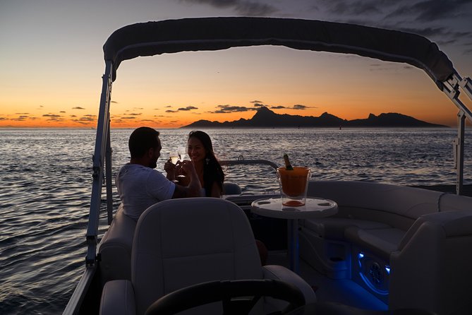 Toa Boat Bora Bora Private Sunset On Majestic Pontoon Boat - Key Points