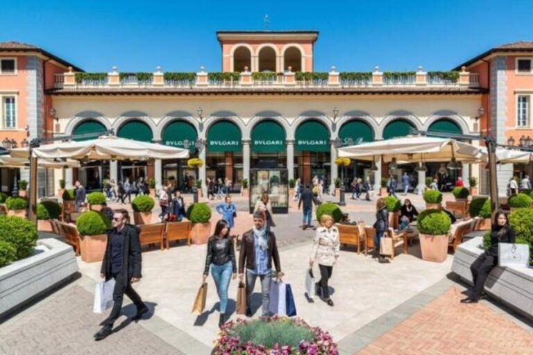 From Lake Como: Serravalle VIP Shopping and Wine Tasting