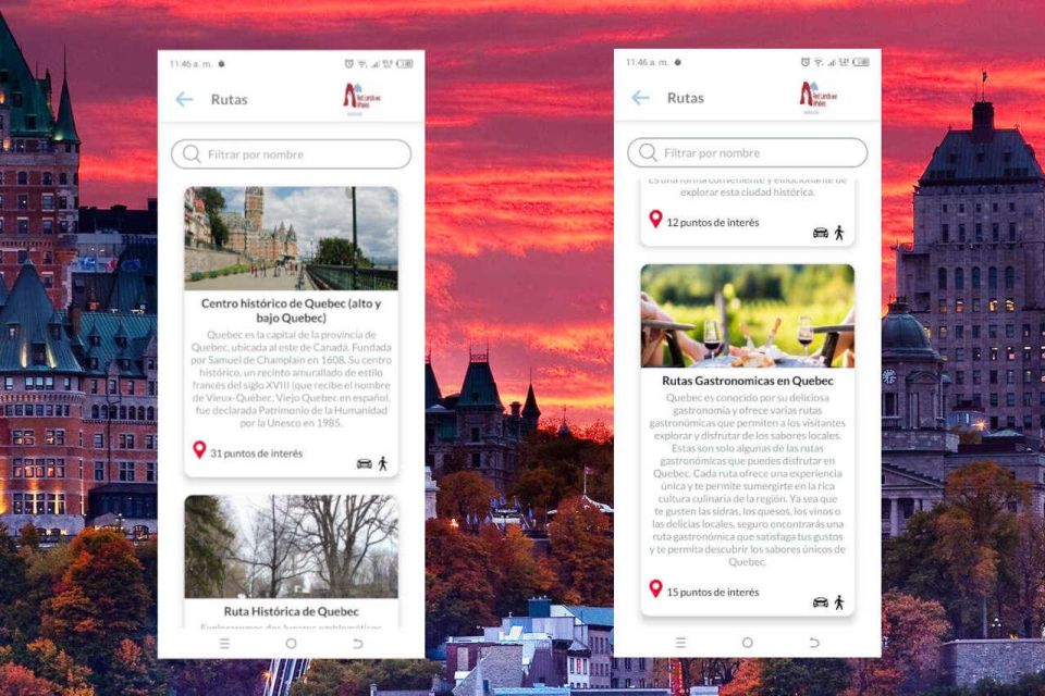 APP Self-Guided Routes Quebec With Multi-Language Audioguide - Gastronomic Walking Tour Experience