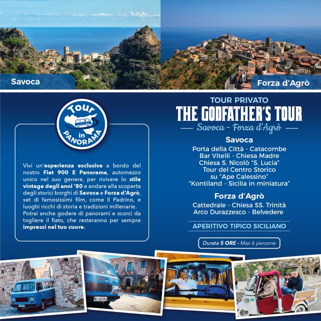 The GODFATHERS PRIVATE Tour - Savoca and Forza Dagrò - Experience Description