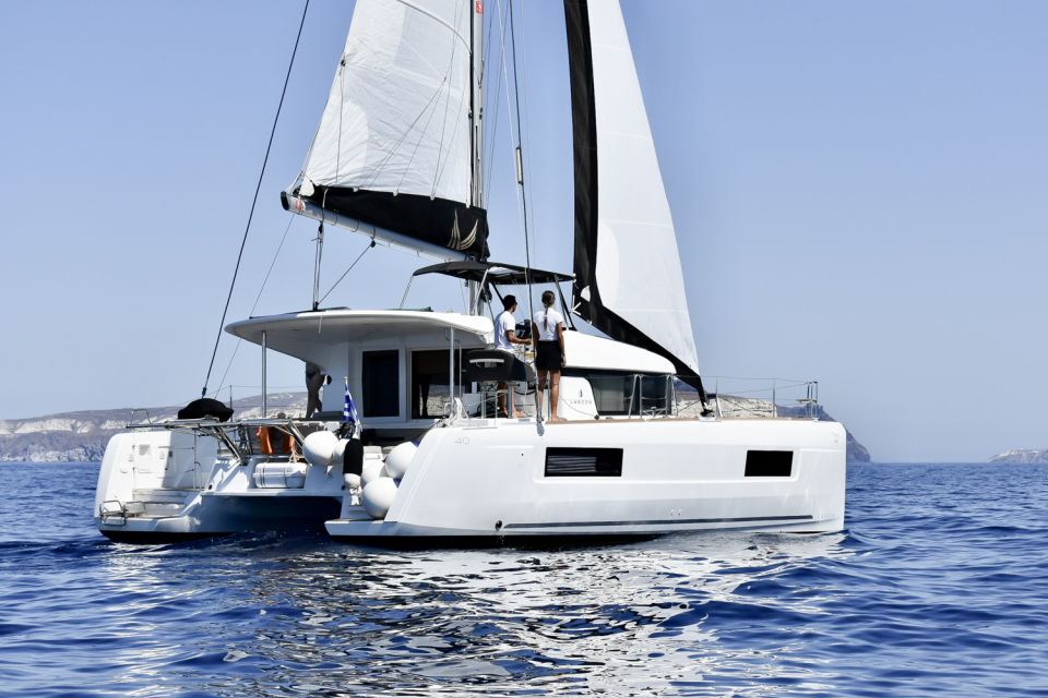 Santorini: All-Inclusive Private Catamaran Cruise - Customizable Route and Spots