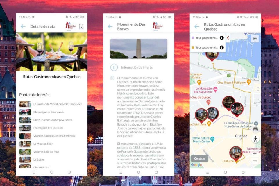 APP Self-Guided Routes Quebec With Multi-Language Audioguide - Flexible Hop-on Hop-off Tour