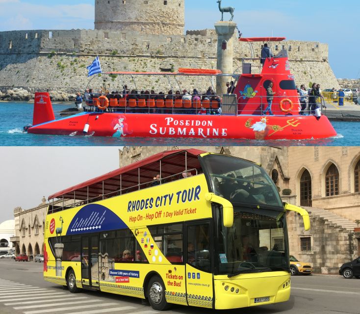 Rhodes: Hop-on Hop-off Bus and Submarine Tour - Key Points