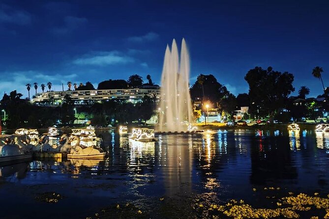 Swan Boat Night Ride at Echo Park Lake