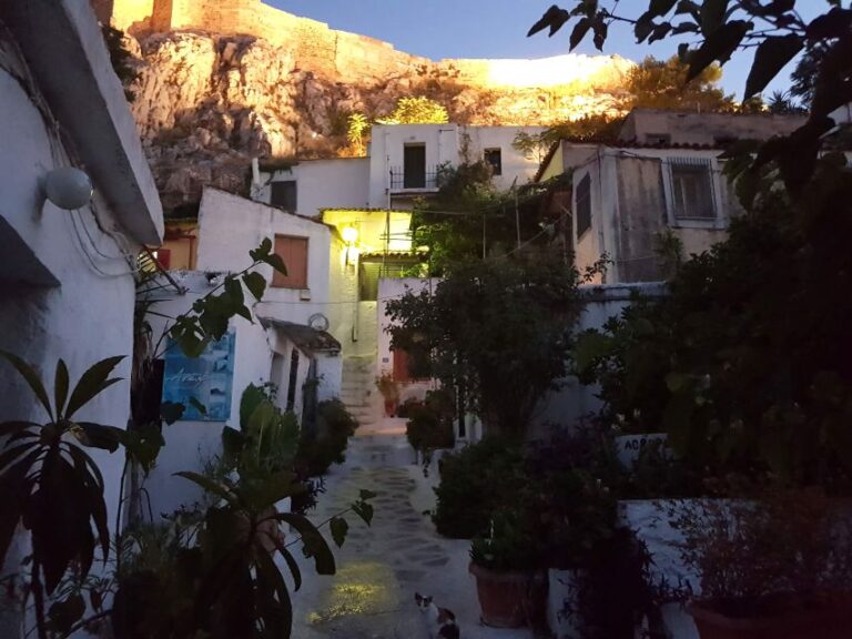 Athens: Evening Guided Walking Tour With Plaka & Dinner