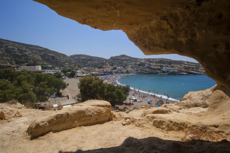 Crete: Matala Beach and Hippie Caves, Red Beach