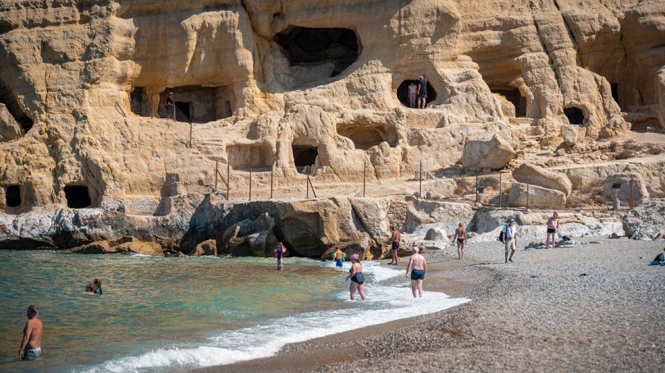 Crete: Matala Beach and Hippie Caves, Red Beach - Common questions