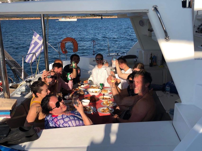 Paros: Catamaran Cruise With Swimming, Meal and Drinks - Common questions