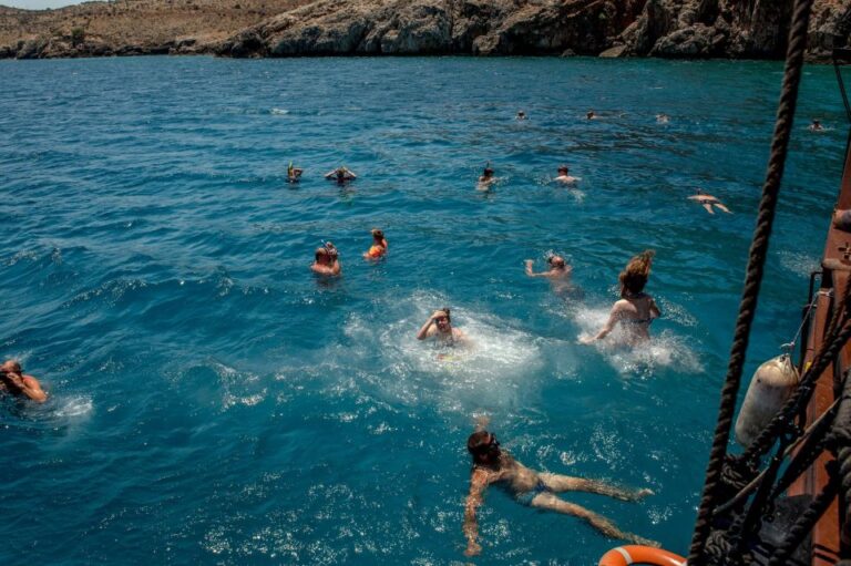 Rethymno: Pirate Boat Cruise With Swimming Stops