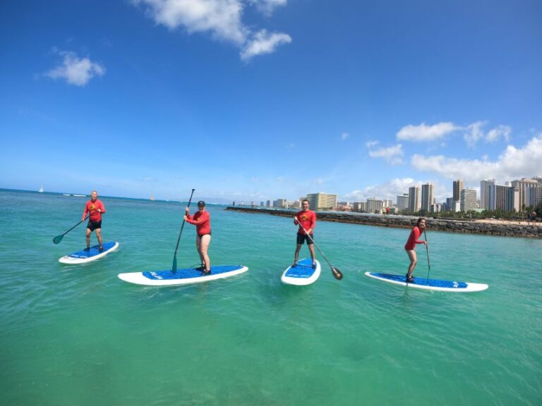 SUP Lesson in Waikiki, 3 or More Students, 13YO or Older