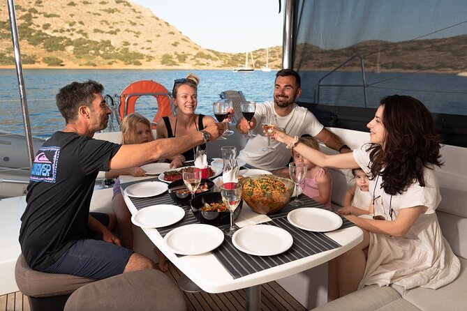 Agios Nikolaos Evening Catamaran Cruise in Mirabello With Dinner - Common questions